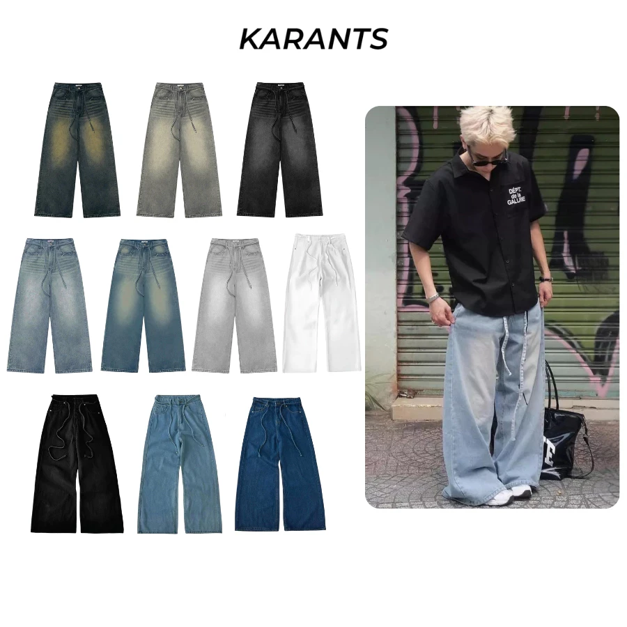 5 เหตุผลที่คุณควรเลือกซื้อ "Karants แบรนด์ระดับนานาชาติ กางเกงยีนส์เบสิกขากว้างพิเศษ Unisex KQ99 สำหรับผู้ชายและผู้หญิง สไตล์ Streetwear" (อัปเดท 2025)